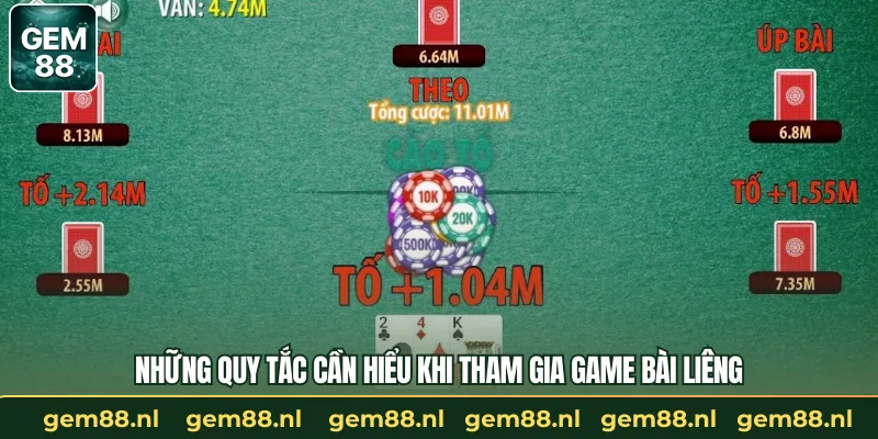 Những quy tắc cần hiểu khi tham gia game bài liêng