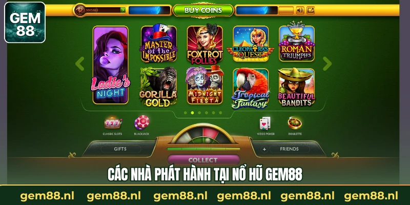 Các nhà phát hành tại nổ hũ GEM88